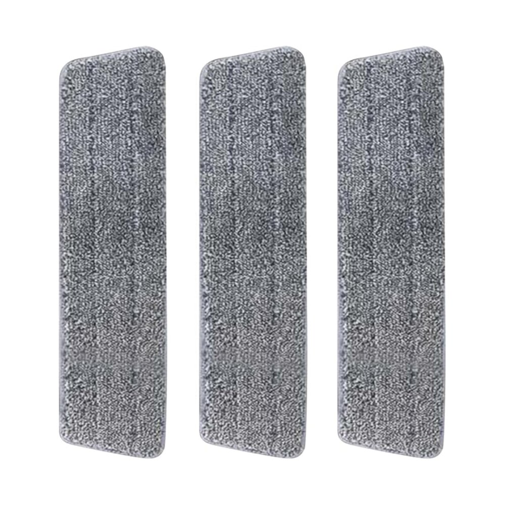 3 Pcs Microfibre Mop Pads,Mop Heads Replacement,Mop Pads Machine Washable,Reusable Mop Pads,for Wet Dry Floor Cleaning Hardwood Laminate Floor(Grey) (45cm)