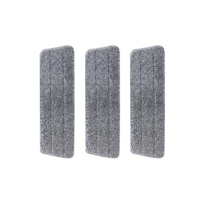3 Pack Microfibre Mop Head Replacements,Washable Mop Pads,Machine Washable, Ideal Floor Cleaner Mop or Flat Head Mop for Wood, Tiles, Marble(Gray) (32cm)