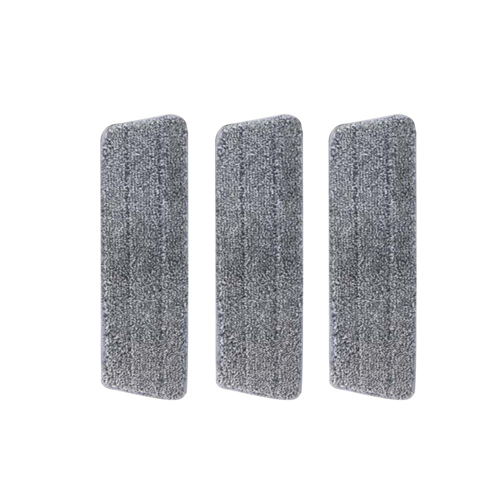 3 Pack Microfibre Mop Head Replacements,Washable Mop Pads,Machine Washable, Ideal Floor Cleaner Mop or Flat Head Mop for Wood, Tiles, Marble(Gray) (32cm)