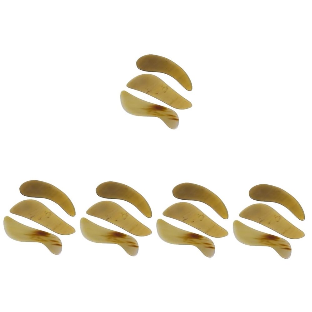FRCOLOR 15pcs Guasha Board Cattle Horn Massager for Home Salon Massage Board for Body House Hold Face Home Style