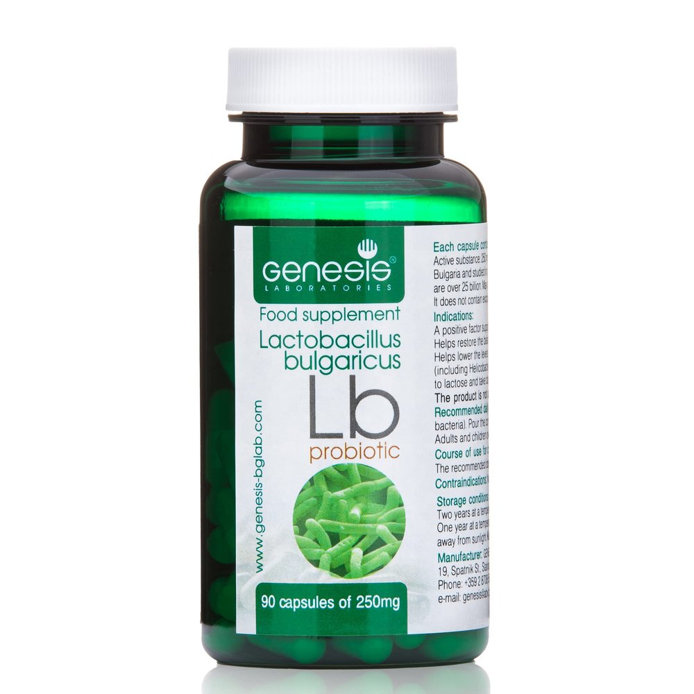 Genesis LB Probiotic with Lactobacillus Bulgaricus 90 Capsules of 240 mg