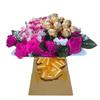 Flower Gifts Hamper Chocolate Bouquet For Women With Ferero Rocher and Lindor lind Sweets Personalised Red Pink Gold Purple (Grand premium large) view 1