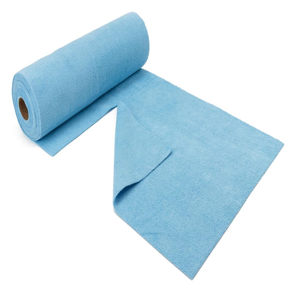 Autofiber Mr. Everything : Roll-o-Rags Premium Microfiber Towels on a Roll 16 inch x 16 inch - 20/roll, Blue