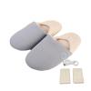 rongweiwang Heating Shoes for Men Fast Warm Feet Safe and Assured Hiddens Battery Bag Easy Not to Hurt Feet Cotton Electric Slippers, Gray boy Size 39-44 view 1