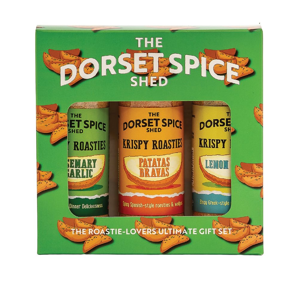 The Dorset Spice Shed - Roast Potato Seasoning Gift Pack - for Roastie Lovers - Three Fantastic Flavours - Makes it Easy to get Golden, Crispy, Crunchy Roasties & Wedges