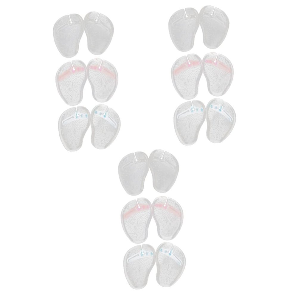 KOMBIUDA 9pairs Flip-Flops Forefoot Pads Pattern Clip Stickers Gel Slipper Pads for Comfort for Women Slippers and Daily Use Comfort