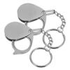 Didiseaon 2pcs Portable Magnifying Glass Mini Pocket Reading Magnifier Lens Key Ring for Craft Work and Jewelry Inspection Lightweight Design view 1