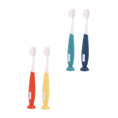 Healeved 4pcs Boy Girl Toothbrushes for Boys and Girls Cartoon Soft Bristles Manual Use