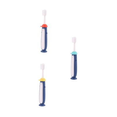 FRCOLOR 3pcs Adorable Cartoon Manual Boy Girl Toothbrushes for Boys and Girls Teeth Cleaning Brush for Dental Care Tool and Daily Use Random Color