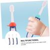 FRCOLOR 3pcs Adorable Cartoon Manual Boy Girl Toothbrushes for Boys and Girls Teeth Cleaning Brush for Dental Care Tool and Daily Use Random Color view 4