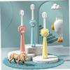 KOMBIUDA 3pcs Boys and Girls Toothbrushes Soft Bristle Manual Brush for Toddlers Travel Friendly view 3
