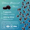 Known Delicious Zinc Gummies - 20mg Zinc for Immune Support, Hair, Skin & Nails - Natural Blackcurrant Flavour - 60 Vegan Gummies, 3 Months Supply view 3