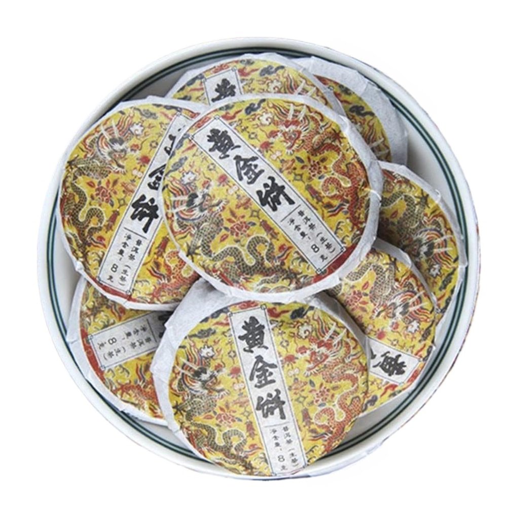 Ancient Tree Pu'er Raw Tea, Spring Tea Golden Cake Tea, Mini Small Cake Green Tea 500g/17.64oz
