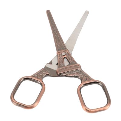 Stainless Steel Trimming Scissor, Lightweight and Versatile, Rounded Tips for Safety, Small Grooming Scissor with Multifunctional, Needless Trimming Anytime, Anywhere (Red Copper)