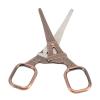 Stainless Steel Trimming Scissor, Lightweight and Versatile, Rounded Tips for Safety, Small Grooming Scissor with Multifunctional, Needless Trimming Anytime, Anywhere (Red Copper)