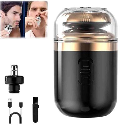 Capsule Razor, Capsule Razor Mini Portable Electric Shaver, Capsule Razor Technology, Capsule Razor for Women, Mini Shavers for Men, 2 in 1 Mini Portable Electric Shaver, Washable Rotary Razor (A)