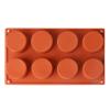 JOERBABU 8-Cells Round Shaped Mold 3D Chocolate Cake Fondant Mold for Birthday Cakes Supplies Professional Baking Tools view 2