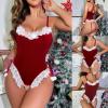TYUIOP Womens Sexy Christmas Outfits Womens Lingerie Sets UK Sexy Lingerie for Women Sets Naughty Crotchless Christmas Costume Women lace Babydoll lace Plus view 3
