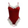 TYUIOP Womens Sexy Christmas Outfits Womens Lingerie Sets UK Sexy Lingerie for Women Sets Naughty Crotchless Christmas Costume Women lace Babydoll lace Plus view 4
