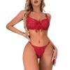 TYUIOP Sexy Lingerie for Women Sets Christmas PVC Lingerie Christmas for Women Sexy Outfits UK Naughty Dress up See Thru Nightie Naughty Outfits Crotchless view 1