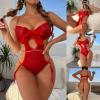 TYUIOP Xmas Lingerie Sexy Tummy Control Lingerie Plus Size Dress up Christmas Costumes for Women Silk for Women Night wear Sexy Naughty Sets view 2