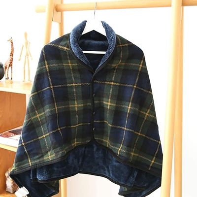 WDWDW Wheelchair Blanket Multi Purpose Cloak Blanket Thickening Old Man Shawl Wheelchair Warm Lap Blankets Keep Cover for Patients Elders