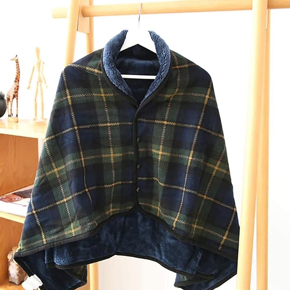WDWDW Wheelchair Blanket Multi Purpose Cloak Blanket Thickening Old Man Shawl Wheelchair Warm Lap Blankets Keep Cover for Patients Elders