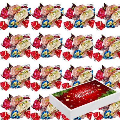 Fruit Jellies Wrapped Sweets With Christmas Box - Individually Wrapped Jellies (250g)