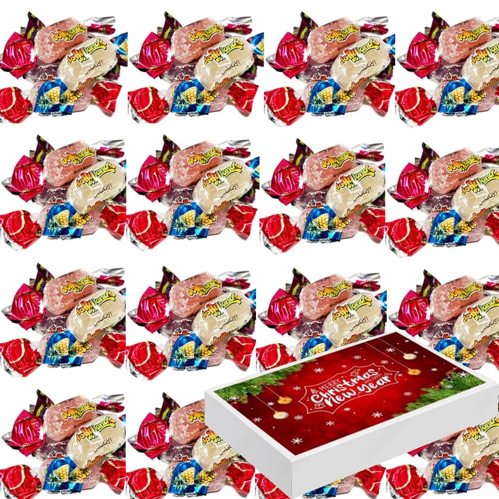 Fruit Jellies Wrapped Sweets With Christmas Box - Individually Wrapped Jellies (250g)