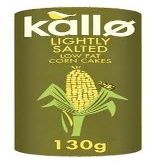 Lightly Salted Corn Cakes, 130g,Our product does not intentionally contain animal based ingredients, but due to the use of milk at the manufacturing site there may be at risk of cross contamination.