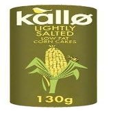 Lightly Salted Corn Cakes, 130g,Our product does not intentionally contain animal based ingredients, but due to the use of milk at the manufacturing site there may be at risk of cross contamination.