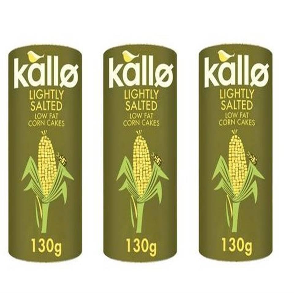 Lightly Salted Low Fat Corn Cakes, 3 x 130g,Our product does not intentionally contain animal based ingredients, but due to the use of milk at the manufacturing site there may be at risk of cross