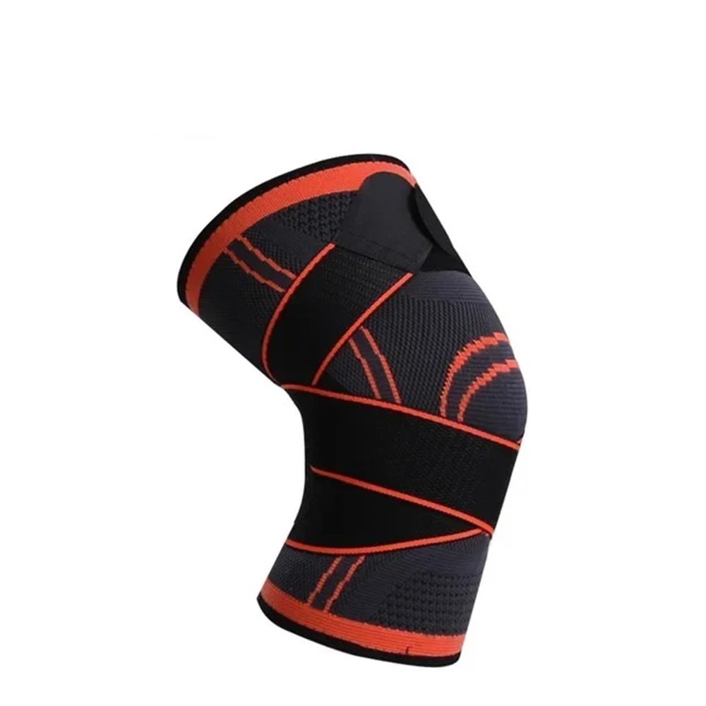 1PC Sports Knee Pad Men Pressurized Elastic Support Fitness Gear Basketball Volleyball Brace Tennis Cycling Protector(Orange,M)