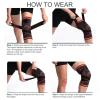 1PC Sports Knee Pad Men Pressurized Elastic Support Fitness Gear Basketball Volleyball Brace Tennis Cycling Protector(Orange,M) view 4