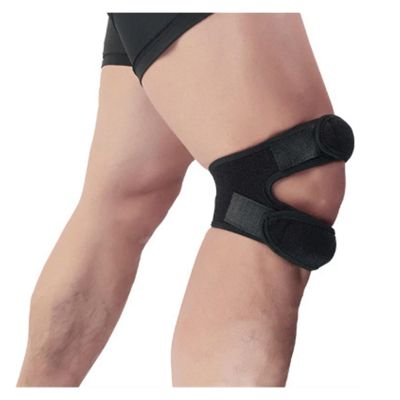 1pcs Sports Knee Pad Patella Band Elastic Bandage Band Football Basketball Fitness Sport Running Knee Brace Tool(Black)