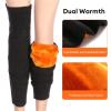 1 Pair Wool Knee Brace Pads Winter Warm Thermal Knee Warmers Thicken Lengthen Elastic Knees Sleeves(Black) view 4
