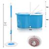 Crystals 360 Spin Floor Mop and Bucket Set - Microfibre Mop with Bucket and Wringer System - 2 Mop Heads - Spin Mop for Home Cleaning - Floor Cleaning Mop Set for Tile, Wood, and Marble Floors - BLUE view 3