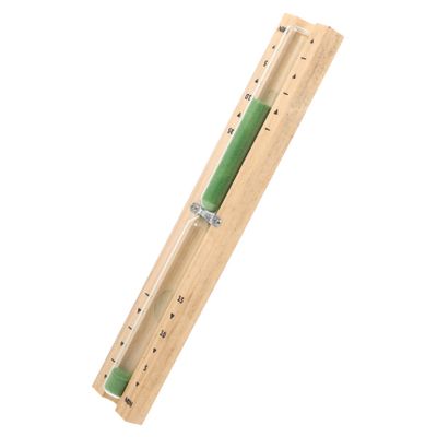 BESPORTBLE Wooden Hourglass Sauna Timer 15-minute Glass Tube Reusable Decorative Hourglass for Sauna Room Bath Spa Accessories in Green