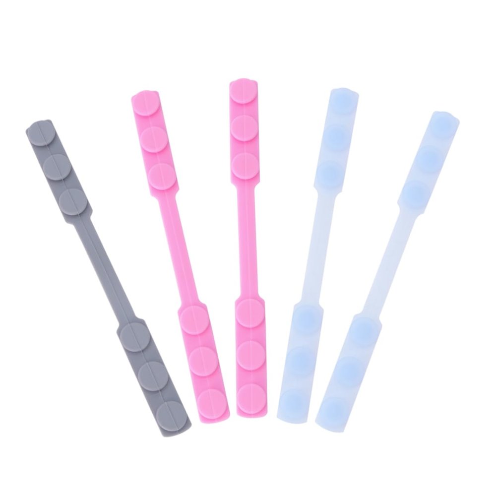 minkissy 5pcs Silicone Earmuffs Reusable Mask Hook Adjustable Mask Extention Hook for Ear Covers Ear Random Color