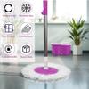 Crystals 360 Spin Floor Mop and Bucket Set - Microfibre Mop with Bucket and Wringer System - 2 Mop Heads - Spin Mop for Home Cleaning - Floor Cleaning Mop Set for Tile, Wood, and Marble Floors-PURPLE view 4