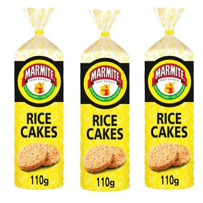 Rice Cakes, 3 x 110g, Yeast Extract Coated, Rich in B Vitamins,Rice Cakes with Yeast Extract Can you last a whole day without ? Don't even try! is a registered trademark of Unilever and is used under