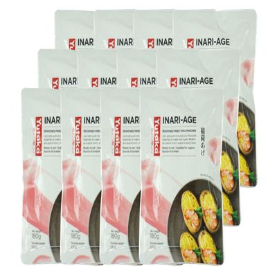 Yutaka Seasoned Soybean Curd Sushi Pockets Inari 10pc (Pack of 12) | Ready-to-Use Sweet Tofu Pouches | Perfect for Sushi & Snacks | Vegan & Vegetarian