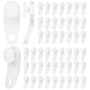 50 Pcs Plastic Curtain Hooks & Track Gliders - White Traverse Rod Slides for Curtain Roller Tracks, Cross-bar Slide Rail Replacement Parts, Ideal for Curtain Rail Track Accessories view 1