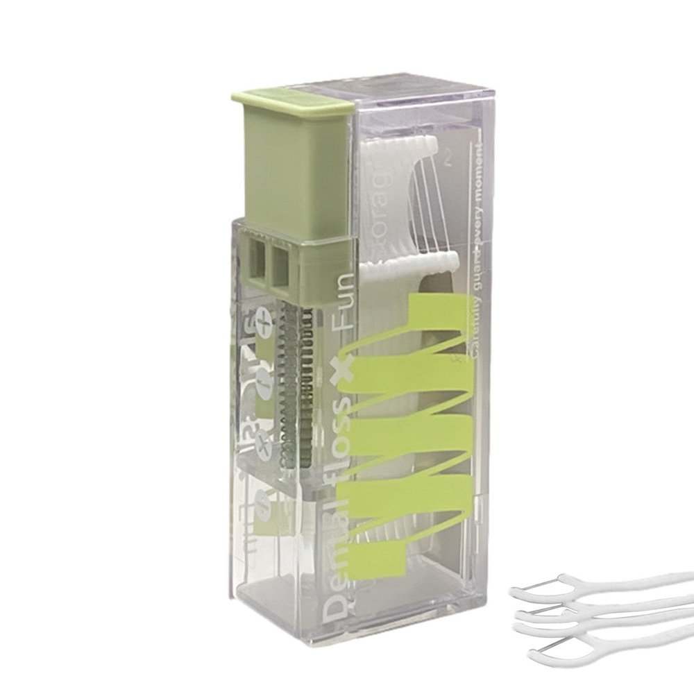 Floss Pick Case - Floss Pick Dispenser, Automatic Refillable Flosser Holder for Purse | Portable Automatic Flosser Storage Box, Travel Cleaning Supplies for Teeth Cleaning, Hold 10 Picks Floss