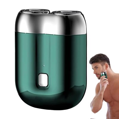 Pocket Shaver USB Shavers for Men, Rechargeable Waterproof Compact Electric Shaver, Double Head Razors, Minis Portable Electric Razors, for Home, Car, Travel
