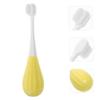 KOMBIUDA Child Toothbrush Soft Bristles Manual Kids Toothbrush for Toddlers 2-5 Years Old Yellow Gentle Cleaning Sensitive Gums view 3