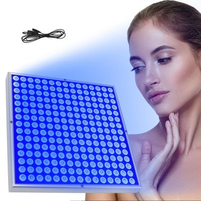 Self Skin Tanning Light, Home Tanning Lamp with 225 LEDs for Face Body, Portable Facial Tanning Lamp for Skin Beauty - Large Area Lighting, 45W 460nm Full Blue