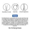 NJ Metzenbaum Scissors 15cm Stainless Steel Precision Shears view 4