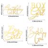 8 PACK Cake Topper, Gender Reveal Cake Decorations, for He or She, Gold Glitter, Party Photo Booth Props, Acrylic Gold Cake Toppers view 2
