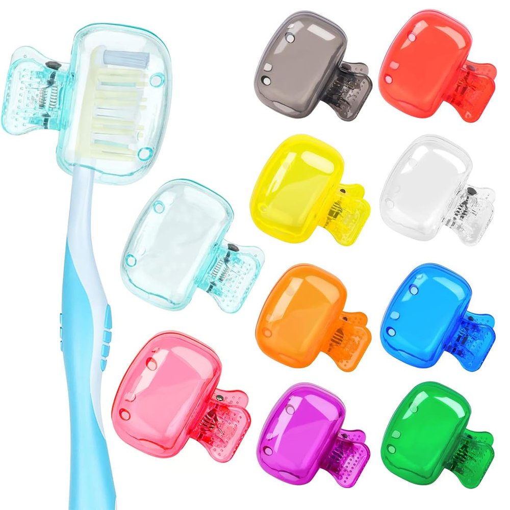 10 Pcs Toothbrush Covers Head Cap, Toothbrush Head Cover Compatible with Manual Toothbrush & Electric Toothbrush Head, Toothbrush Cover for Traveling, Electric Toothbrush Head Cover for Bathroom